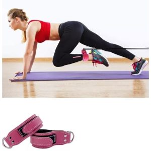 Tobillera Polea Baja Cuero Rosa (Unidad)