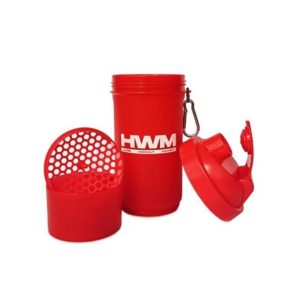 Shaker 600ml 2 en 1 - Rojo