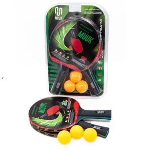 Set Paletas De Ping Pong + Pelotas Muuk