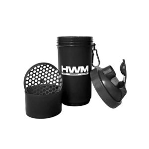 Shaker 600ml 2 en 1 - Negro