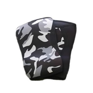 Rodillera Neopreno Powerlifting 5mm (Par) | Camo Gris