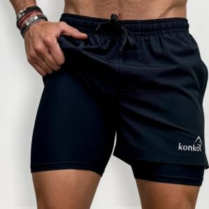 Short Deportivo 2 En 1 Black | KONKO