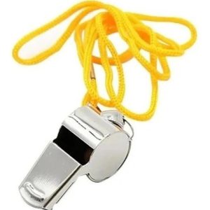 Silbato Deportivo Metálico Con Cordón